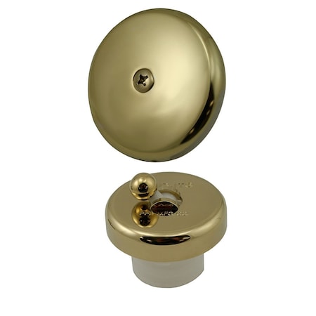 Jones Stephens Polished Brass One-Hole Flip-It Tub Drain Trim Kit P35171